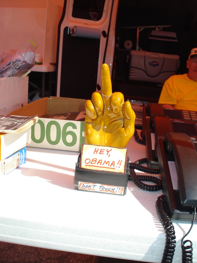 K8BL Statue On Hamvention table
